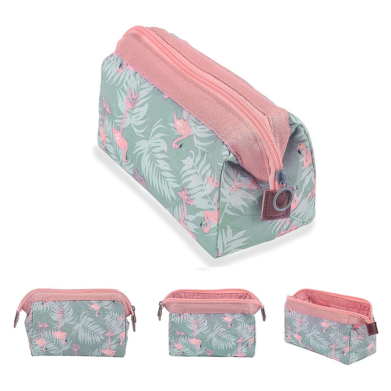 DWE Makeup Bags, Travel Cosmetic Bags Brush Pouch Toiletry Wash Bag Portable Travel Make Up Case Pouch for Women Girls (Flamingo) Flamingo - BeesActive Australia