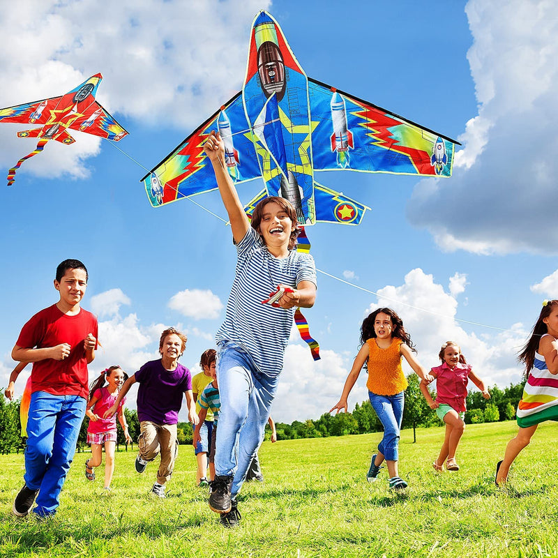TOY Life Kites for Kids Easy to Fly - Outdoor Games and Activities Large Kites for Kids Ages 4-8 - Flying Kites for Children - Kids Kite for Beach - Giant Easy Fly Kites Fighter Plane - BeesActive Australia