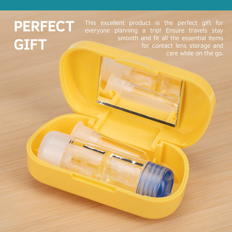SPORTS WORLD VISION Travel Kit with Case for RGP Hard Contact Lenses | Mirror | Suction Remover | Yellow - BeesActive Australia