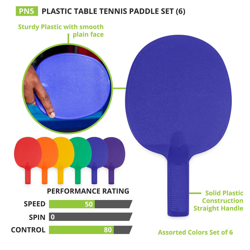 Champion Sports PN5 All-Plastic Table Tennis Racket, Assorted - BeesActive Australia