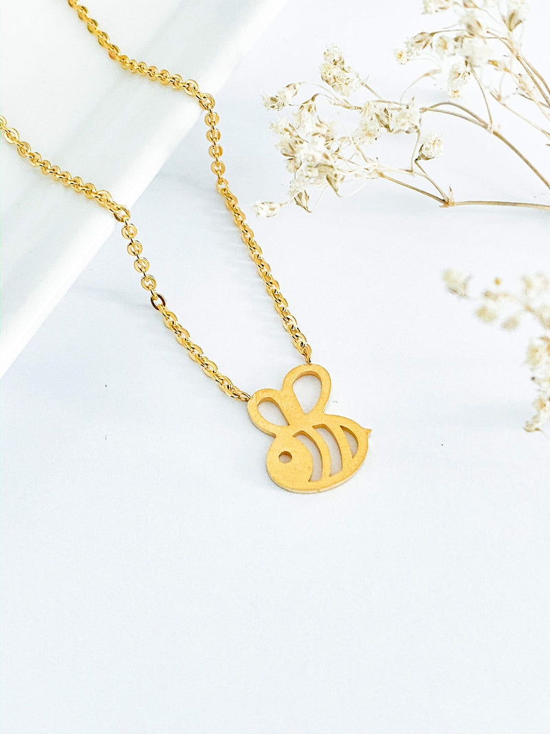 Altitude Boutique Bumble Bee Necklace, Honey Bee Hive Necklace for Women (Silver, Gold) - BeesActive Australia