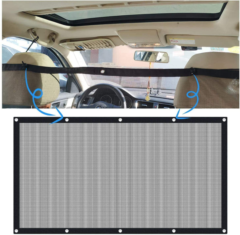 STARROAD-TIM Dog Car Barrier Vehicle Pet Barrier Backseat Mesh Dog Car Divider Net with Adjusting Rope and Hook Suitable for SUV Pickup and Small Car 43.3in x 23.62in - BeesActive Australia