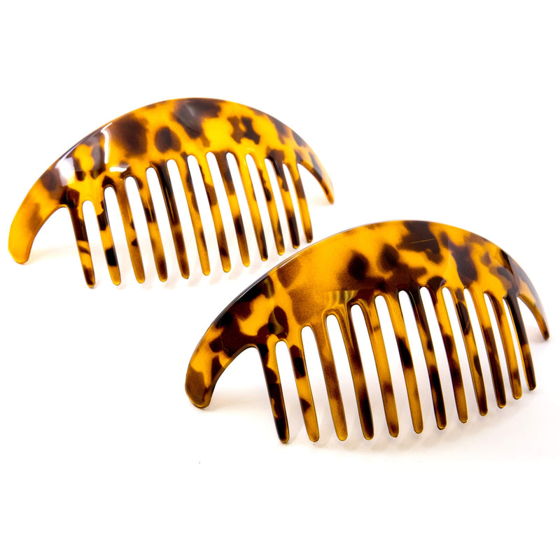 Camila Paris CP2877/2 French Hair Side Combs, Tokyo, Interlocking Combs French Twist Hair Combs, Strong Hold Hair Clips for Women Bun Chignon Up-Do, Styling Girls Hair Accessories, Made in France - BeesActive Australia