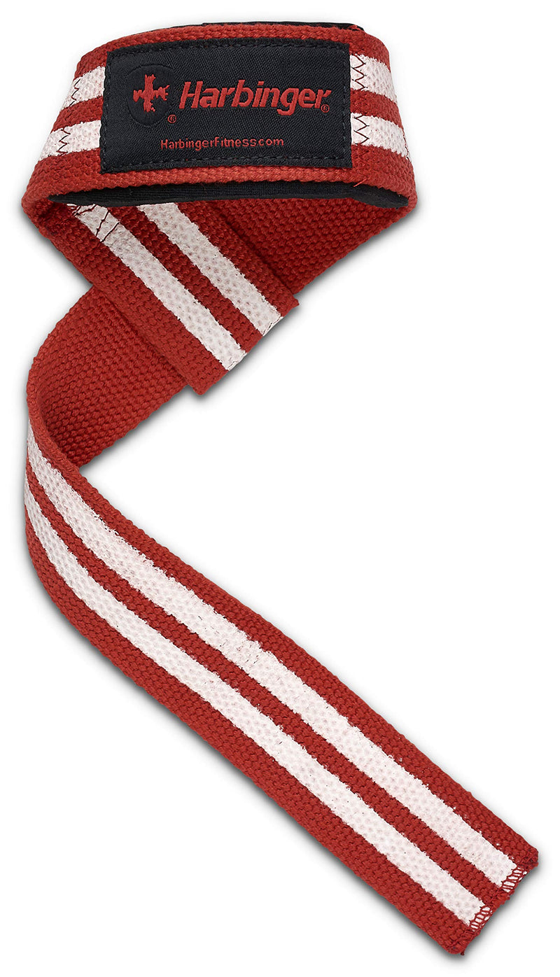 Harbinger Padded Cotton Lifting Straps with NeoTek Cushioned Wrist (Pair) Flag - BeesActive Australia