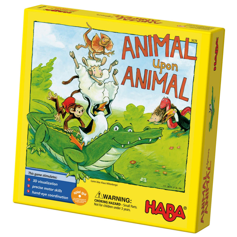 HABA Animal Upon Animal - Classic Wooden Stacking Game Fun for The Whole Family (Made in Germany), 4 years & up - BeesActive Australia