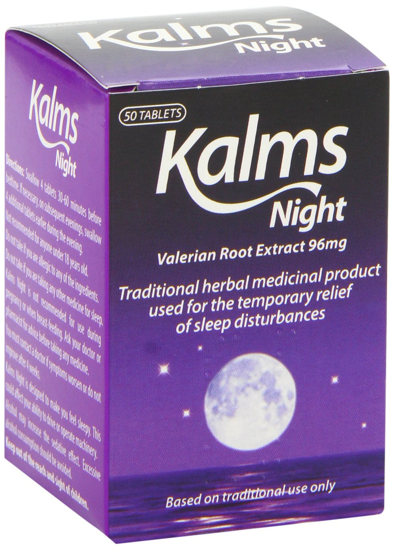 Kalms Night, 50 Tablets - Traditional Herbal Medicinal Product Used For The Temporary Relief Of Sleep Disturbances - BeesActive Australia