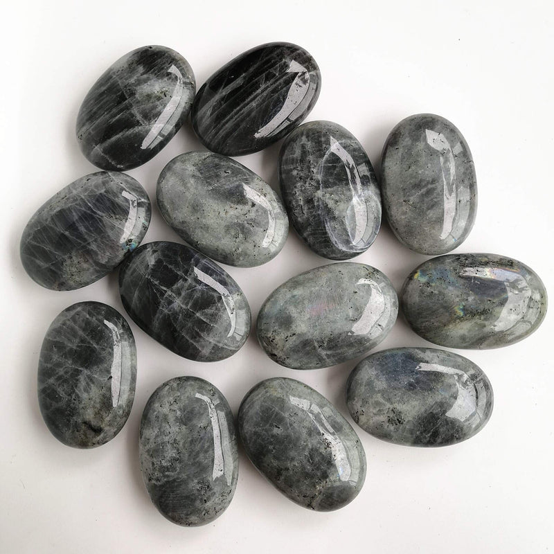 Lovionus89 Moonstone Polished Stones, Oval Palm Pocket Healing Crystal Massage Spa Energy Stone - BeesActive Australia
