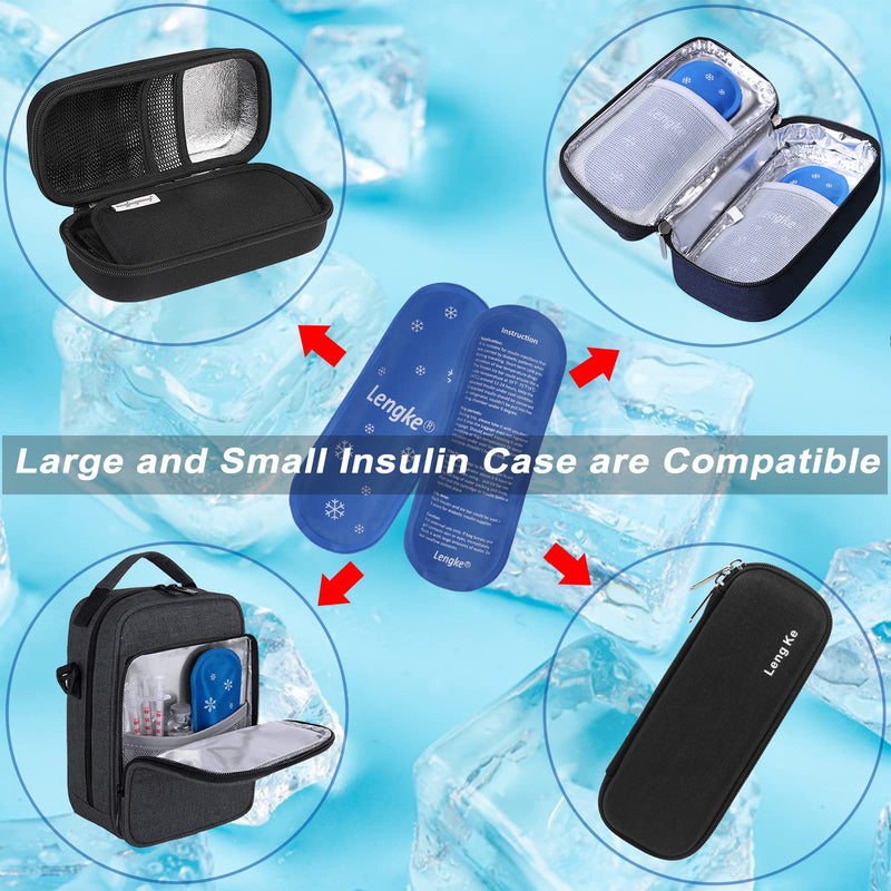 JAKAGO Ice Packs for Insulin Cooler Travel Case,Reusable High Density Nylon Medicine Cold Pack（2 Packs） - BeesActive Australia