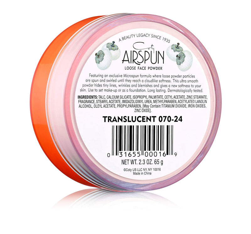Coty Airspun Loose Face Powder, Translucent, Pack of 1 2.3 Ounce (Pack of 1) - BeesActive Australia