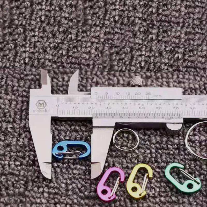 ABCOOL 7PCS Keychain Keyring Clips Mini Carabiner - 1 inch Micro Tiny Small Fixed Eye Hole Paracord Aluminum Hooks for Home Rv Camping Fishing Hiking Traveling and Sports Outdoors - BeesActive Australia