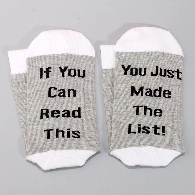 LEVLO Funny Jericho Wrestling Wrestler Lovers Gifts If You Can Read This You Just Made The List Socks 2 Pairs-mid Calf-1 - BeesActive Australia