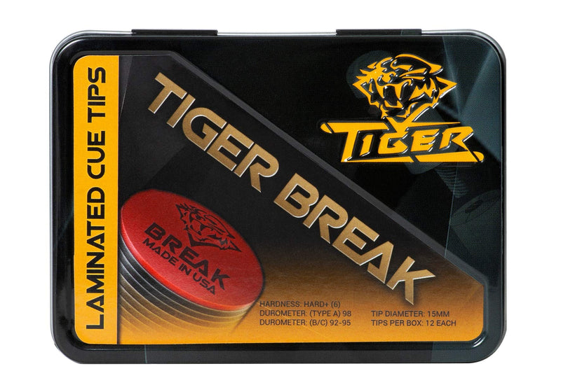 [AUSTRALIA] - Tiger Laminated Pool Billiard Break CUE TIP - 1 pc - Super Hard - 13 or 15 mm 