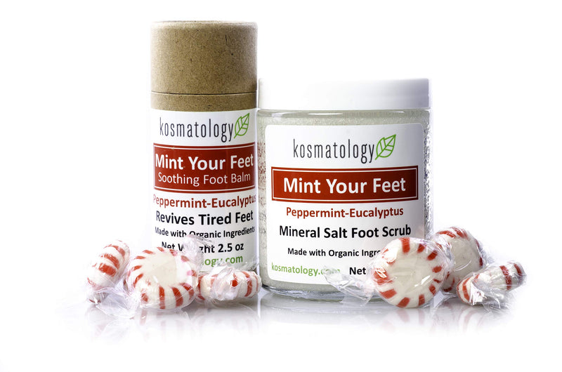 Kosmatology Mint Your Feet (Peppermint-Eucalyptus) Organic Foot Balm, 2.5 oz - BeesActive Australia