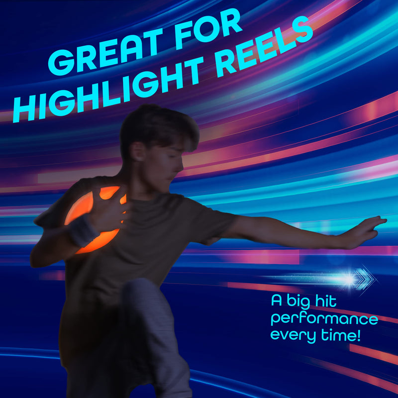 GlowCity Glow in The Dark Football - Light Up LED Ball - Perfect for Evening Play, Camping, and Beach Fun! Adult 10" - BeesActive Australia