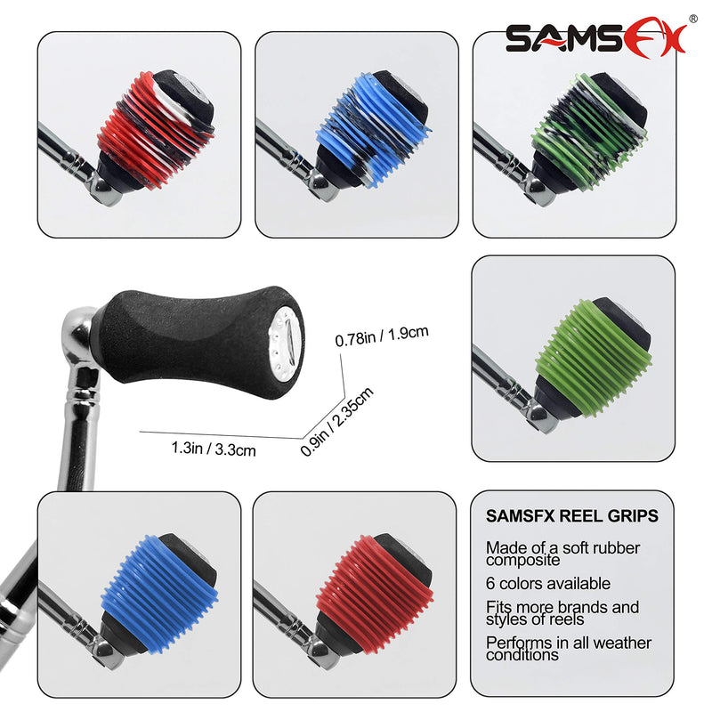 [AUSTRALIA] - SAMSFX Fishing Reel Handle Grips Baitcaster Knob Covers 3 Pairs in Pack 3 Different Camo A 