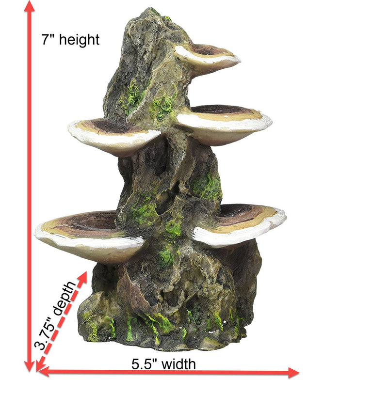 Penn-Plax Deco-Replicas Tree Trunk with Shelf Mushrooms Aquarium Decorations – Safe for Freshwater and Saltwater Fish Tanks Medium/5.5" x 4" x 7.5" Brown - BeesActive Australia