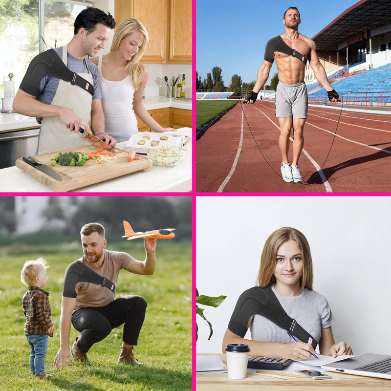Shoulder Brace for Men and Women - Rotator Cuff Support Brace With Soft Underarm Pad for Shoulder Pain Relief and Compression Sleeve for Shoulder Injury - BeesActive Australia