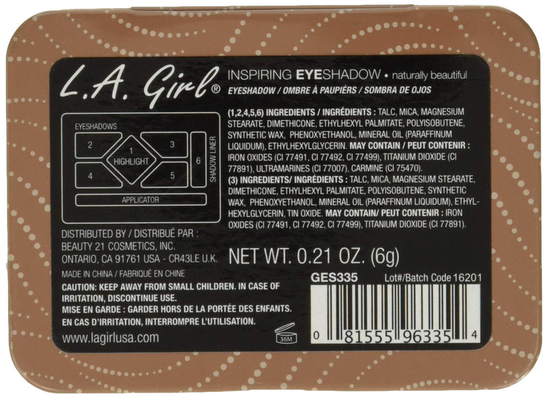 L.A. Girl Inspiring Eyeshadow Palette, Naturally Beautiful, 0.21 Ounce - BeesActive Australia