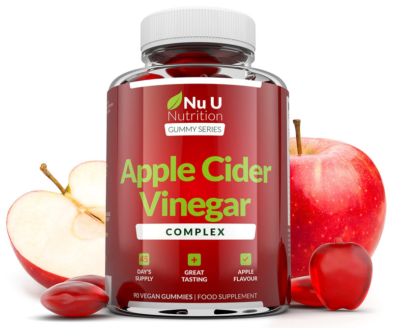 Apple Cider Vinegar Gummy 1000mg - 90 Vegan Gummies - High Strength Complex with Vitamin C, B12, B6, Folic Acid, Pomegrante & Beetroot - ACV Gummies with The Mother - 45 Day Supply - BeesActive Australia