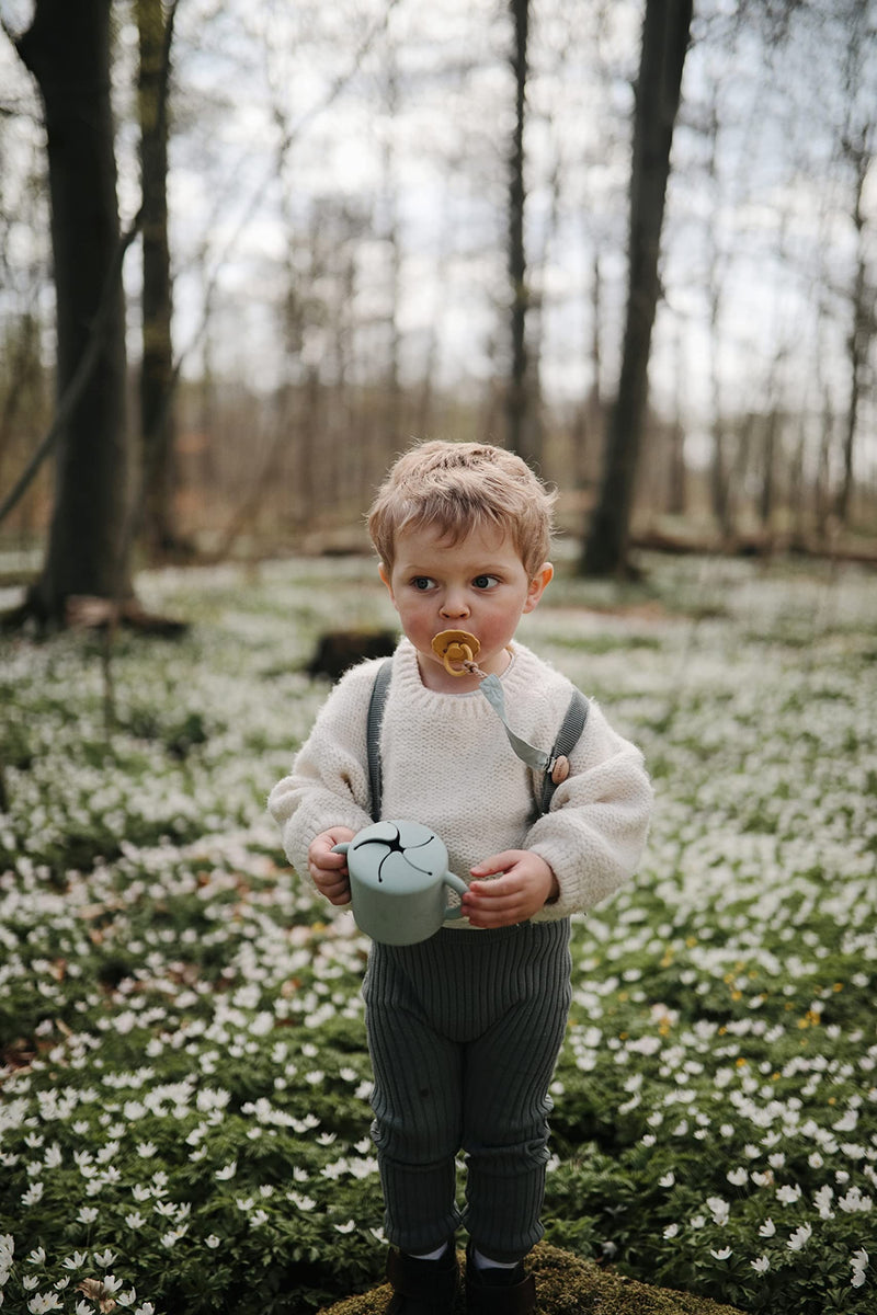 FRIGG Daisy Natural Rubber Baby Pacifier | Made in Denmark | BPA-Free (Baked Clay/Cream, 0-6 Months) 2-Pack - BeesActive Australia