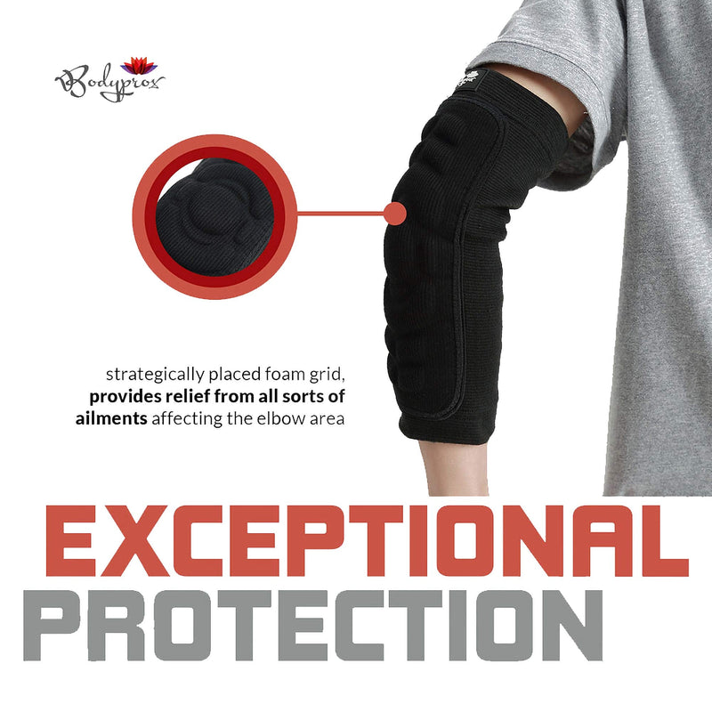 Bodyprox Elbow Protection Pads 1 Pair (Medium), Elbow Guard Sleeve Medium - BeesActive Australia