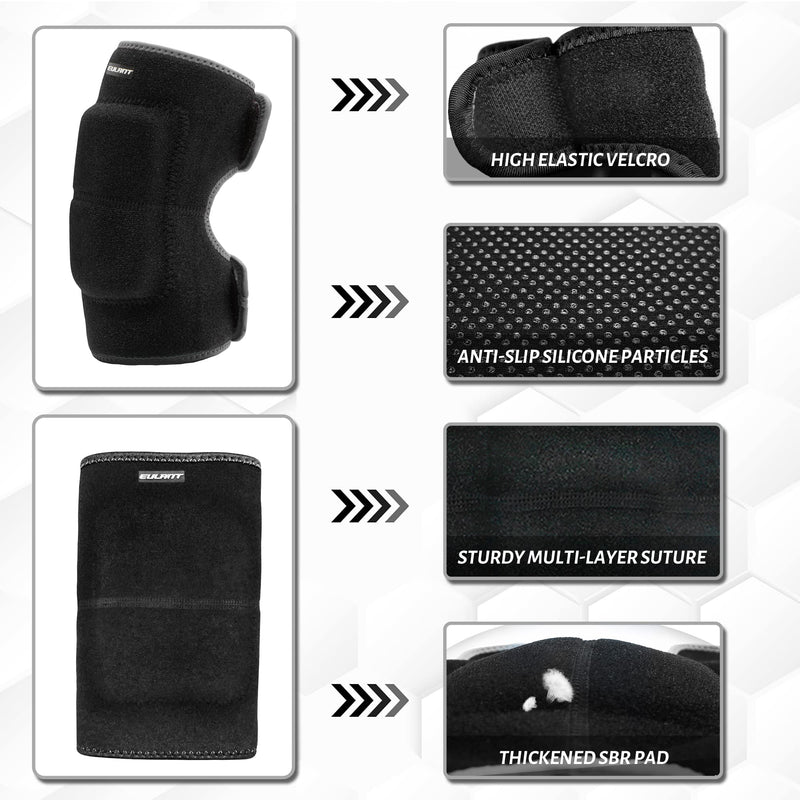 ONTYZZ Kids Knee Pads with Thickened SBR Pads Adjustable Anti-Slip Knee Pads for Kids Soft Knee Pads for Volleyball Cycling Dancing Soccer Hockey Black S= leg circumference: 21-31CM - BeesActive Australia