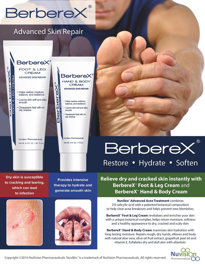 BerbereX Foot & Leg Cream Advanced Skin Repair 6.5 oz Best Foot Cream for Cracked Heels & Rough Dry Feet! Moisturizing Hydrating Soothing Natural Relief for Your Skin! Diabetic Dry Skin Care! - BeesActive Australia
