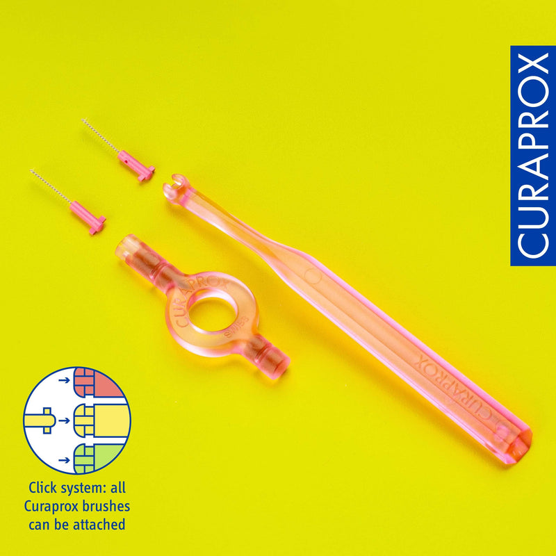 Curaprox CPS 08 Prime Refill Interdental Brushes, Pink, 8 Count - 8 x 0.8mm - 3.2mm Internal Toothbrushes. - BeesActive Australia