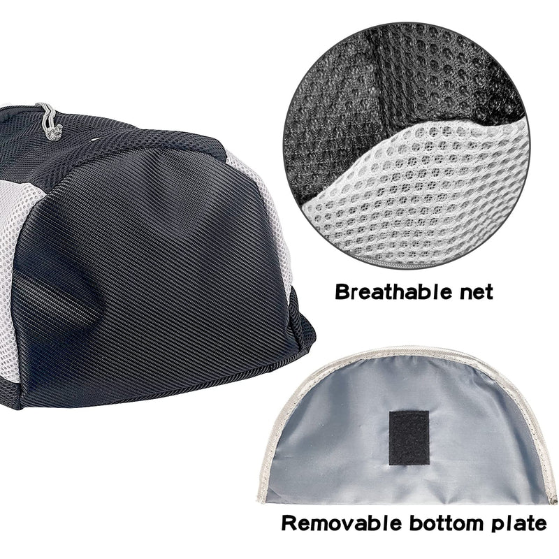 Fhiny Dog Carrier Backpack, Comfortable Doggy Front Backpack Pet Puppy Carrier Travel Pack with Breathable Head Out Design and Padded Shoulder for Walking Biking Hiking Camping Outdoor Small Black - BeesActive Australia
