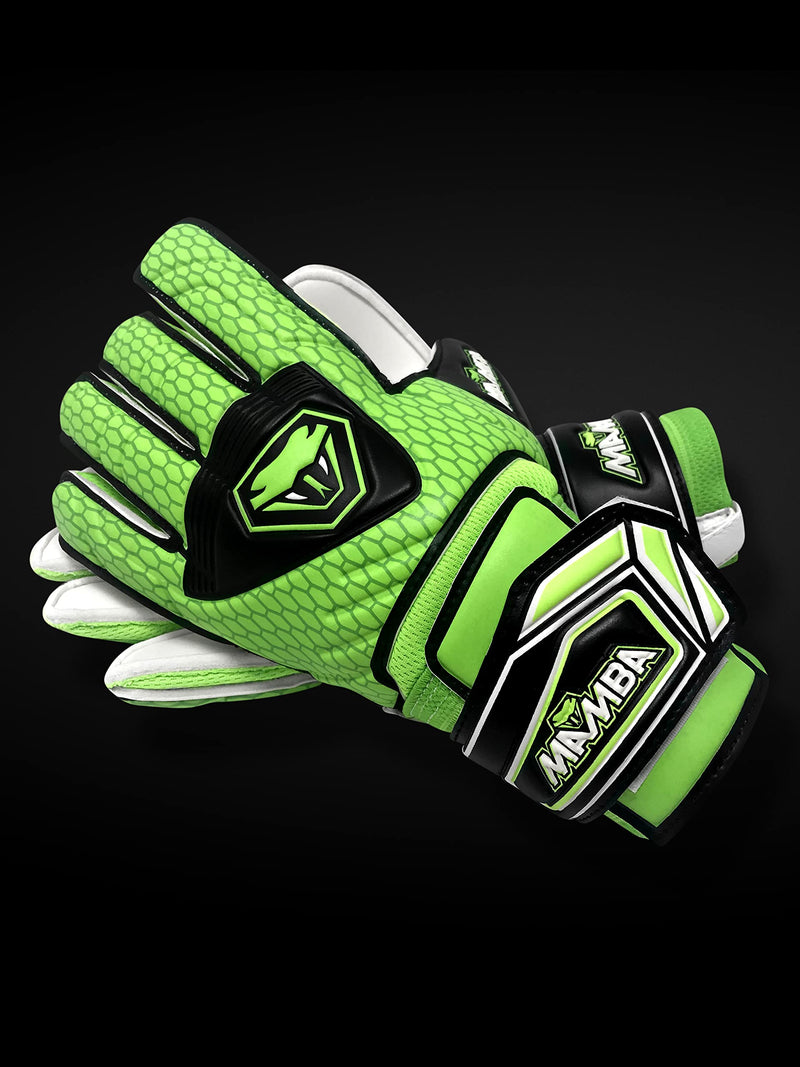 Mamba Goalkeeper Gloves for Youth & Adult - Premium Quality Latex Palm & Back Hand; Finger Spine Protection & Double Layer Wristband. Goalie Gloves for Men, Women, Boys & Girls 6 - BeesActive Australia