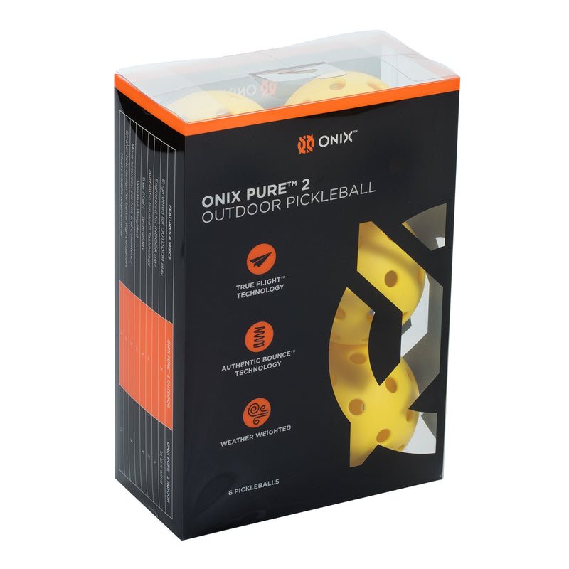 Onix Pure 2 Outdoor Pickleball Balls Specifically Designed and Optimized for Pickleball Yellow 3-Pack - BeesActive Australia