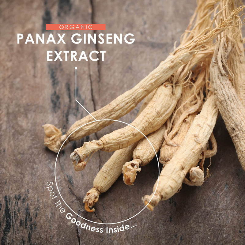 Organic Panax Ginseng 3000mg - 20% Ginsenosides R�n Sh?n 10:1 Extract - No Additives � Non-GMO, Gluten Free. ?120 Vegan Capsules 1 count (Pack of 120) - BeesActive Australia
