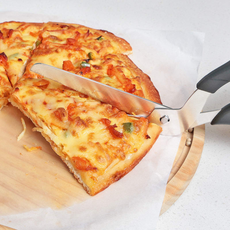 Asdirne Pizza Scissors, Pizza Cutter with Ultra Sharp Detachable Blade and Ergonomic Soft Grip, 10.3Inch, Black&Red - BeesActive Australia