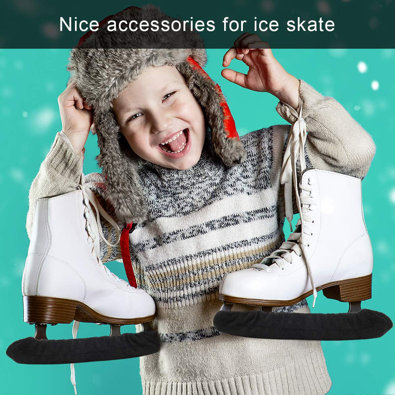 [AUSTRALIA] - Coolrunner Ice Skate Blade Covers, Sports Blade Cover Skate Blade Protector for Hockey Skates, Figure Skates and Ice Skates, Black Large 