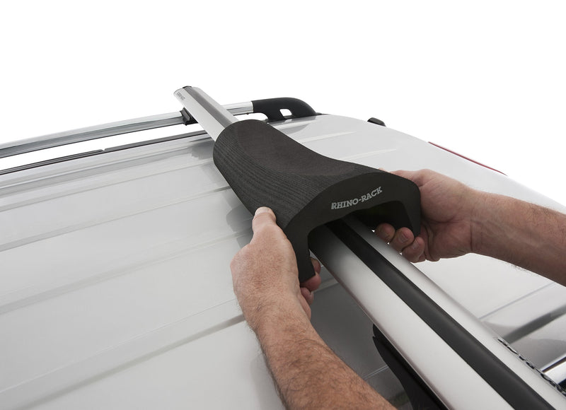 Rhino-Rack Roof Rack Pads for Paddleboard, Surfboard, Wakeboard, Skis, Snowboard, Longboard, Fits Vortex Bars, Pair, 15" Long (RWP01) - BeesActive Australia