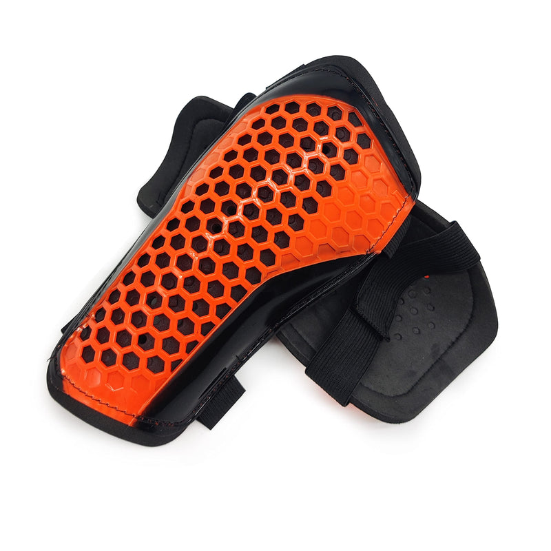 Jaegvida Uni-Sex Shin Guards Soccer for Kids Adults Protective Soccer Equipment Adjustable Straps orange - BeesActive Australia