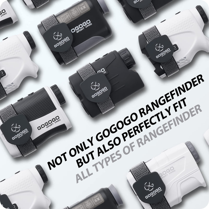 Gogogo Sport Vpro Magnetic Golf Rangefinder Holder Mount Strap, Adjustable Range Finder Strap/Holder/Band Fits Most Types, Strong Magnet for Easily Stick Rangefinder on Golf Cart/Bar/Club Black - BeesActive Australia