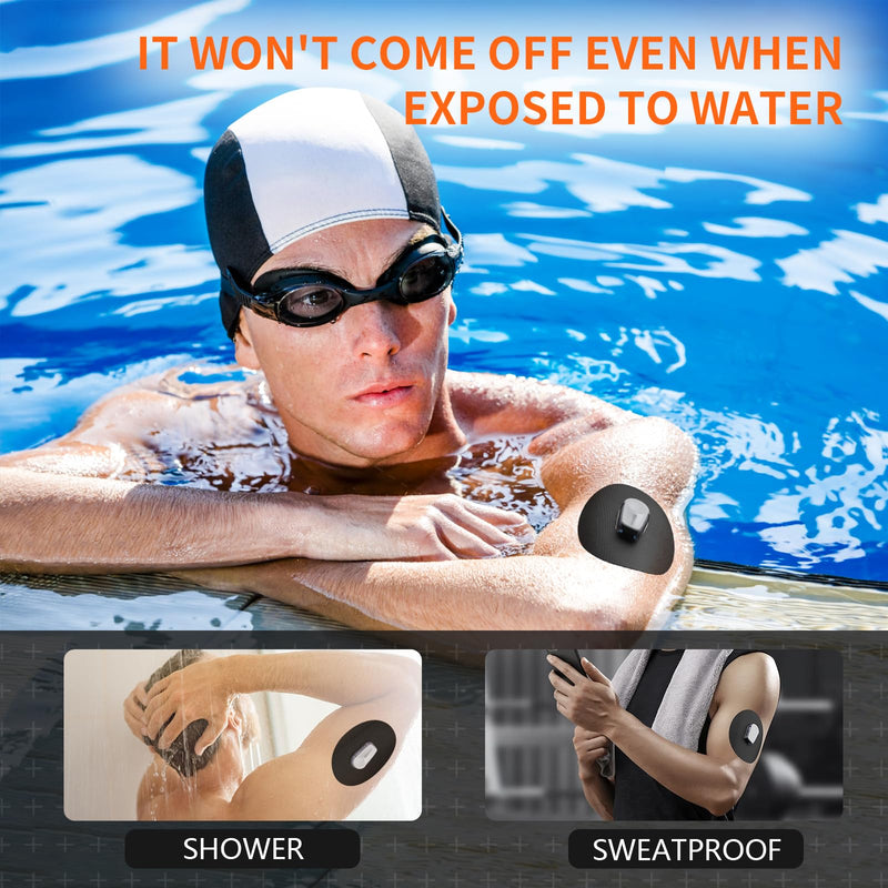 Adhesive Patches for G6 Waterproof - 20pcs Overpatch for Dexcom G6,CGM Protector Sweatproof for 14 Days,Suitable for Sports Black - BeesActive Australia