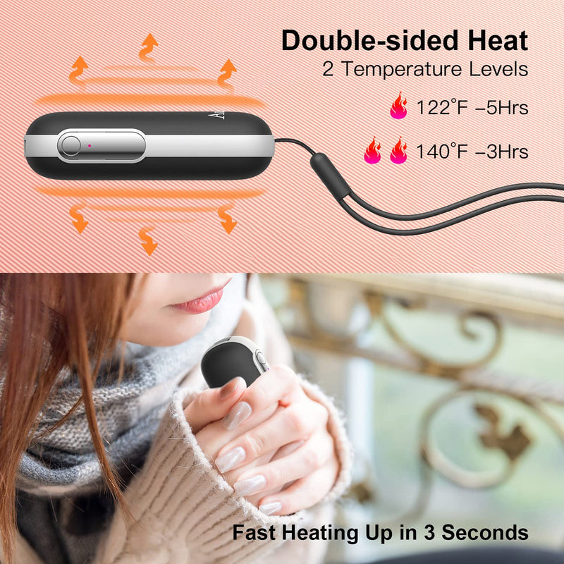 Hand Warmers Rechargeable 2 Pack, 5000mAh Electric Hand Warmer Power Bank, Portable USB Reusable Pocket Handwarmers, Heat Therapy Great for Outdoor Camping Golf Raynauds, Gifts for Women, Men - BeesActive Australia