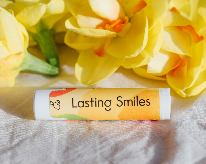 Lasting Smiles Organic Lip Balm - Passionfruit Mango 4 Pack - BeesActive Australia