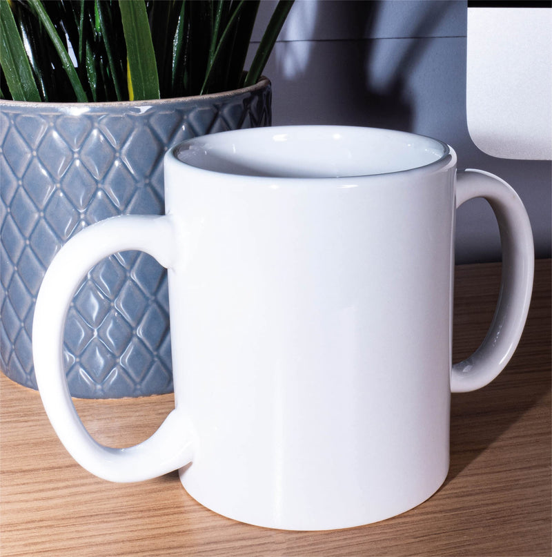 Aidapt Two Handled Ceramic Mug Ideal for Users with Weak Grip/Parkinsons (White) White - BeesActive Australia