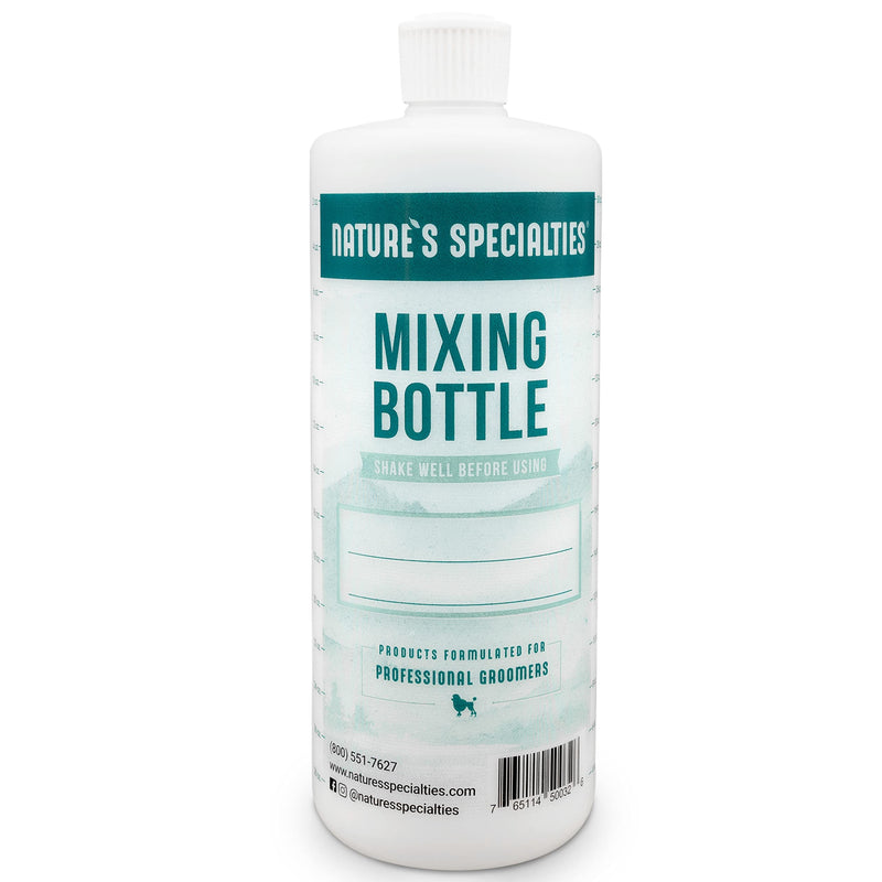 Nature's Specialties Mixing Bottle and Dog Shampoo Concentrate Bundle, Easy to Read Measurements Mixing Bottle 32 oz, Colloidal Oatmeal Creme Rinse Dog Conditioner Concentrate 16 oz - BeesActive Australia