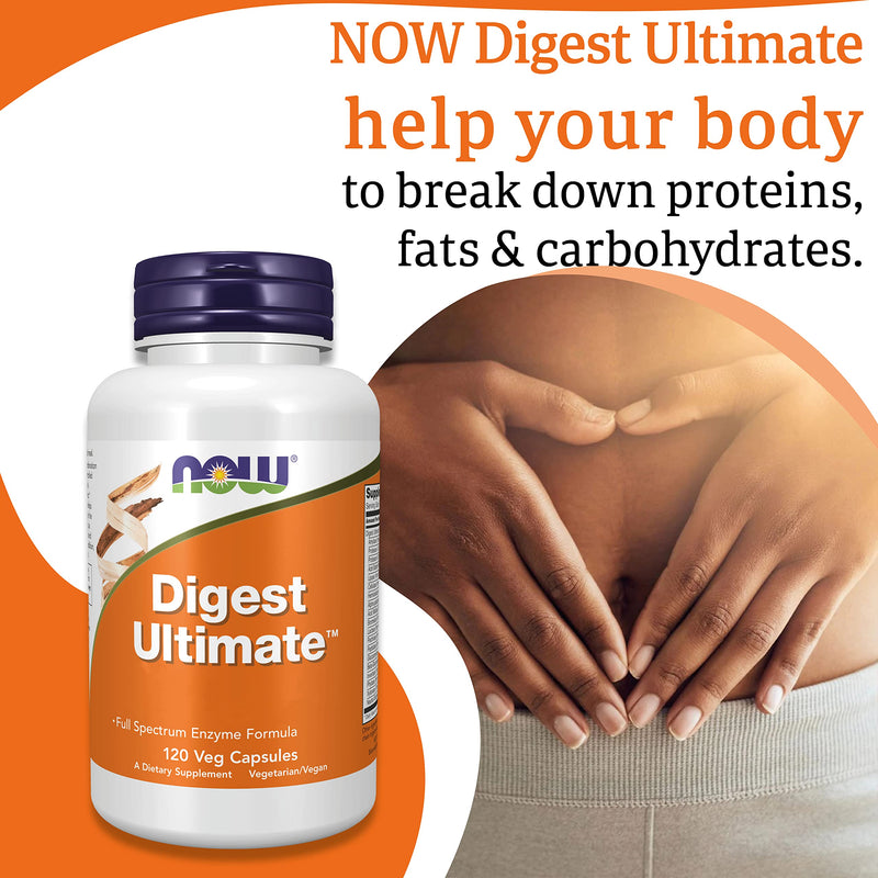 Now Foods, Digest Ultimate (Digestive Dnzymes), 120 Vegan Capsules, Lab-Tested, SOYA Free, Gluten Free, Non-GMO, Vegetarian - BeesActive Australia