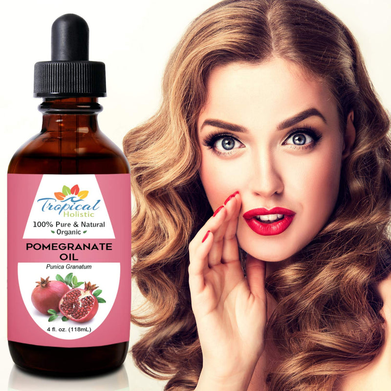 Pomegranate Seed Oil 4 oz, 100% Pure Natural Cold-Pressed Unrefined Essential Oil, Antioxidant Rich Skin Moisturizer, for Face, Hair, Diy, Acne, Men Beard and Women - BeesActive Australia