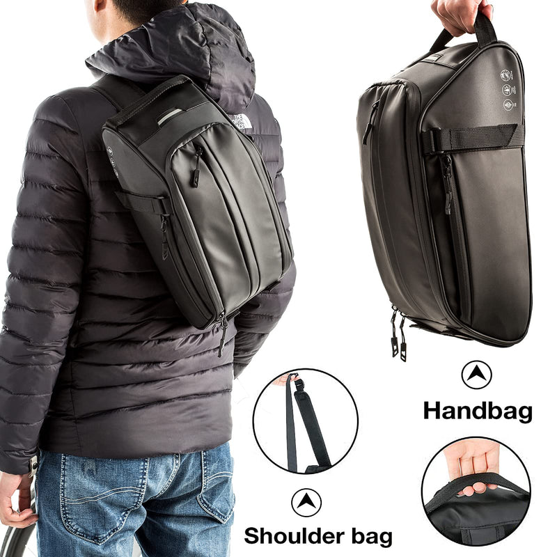 ZIMFANQI Bike Reflective Rack Bag,8L Waterproof Bicycle Trunk Pannier Rear Seat Bag,Cycling Bike Carrier Chest Bag,Storage Luggage Pouch Bike Shoulder Bag - BeesActive Australia