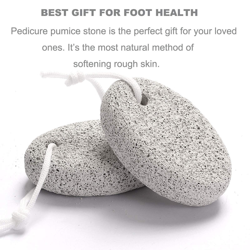 Natural Pumice Stone for Feet, Borogo 2-Pack Lava Pedicure Tools Hard Skin Callus Remover for Feet and Hands - Natural Foot File Exfoliation to Remove Dead Skin, Heels, Elbows, Hands - BeesActive Australia