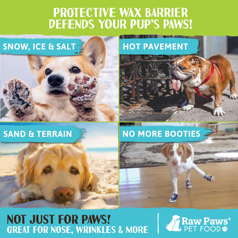 Raw Paws Pet Dog Paw Balm for Dogs & Cats, 4-oz - Natural Paw Balm Dogs - Cat Paw Balm - Paw Soother for Dogs - Paw Butter Balm for Dogs - Paw Cream for Dogs - Paw Pad Moisturizer - Paw Wax for Dogs - BeesActive Australia