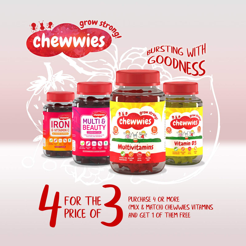 Women’s Multivitamin & Mineral – Vegan Chewable Gummies - Formulated for Women - 1-Month Supply by Chewwies Vitamins - BeesActive Australia