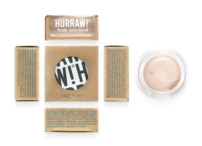 Hurraw! Pearl Aura Balm: Coconut-based Multi-Use Highlighter, Shimmer, Illuminator & Luminizer. Healthy Beauty with Synthetic Mica. Certified Vegan & Cruelty Free. Organic and Natural. Made in USA - BeesActive Australia