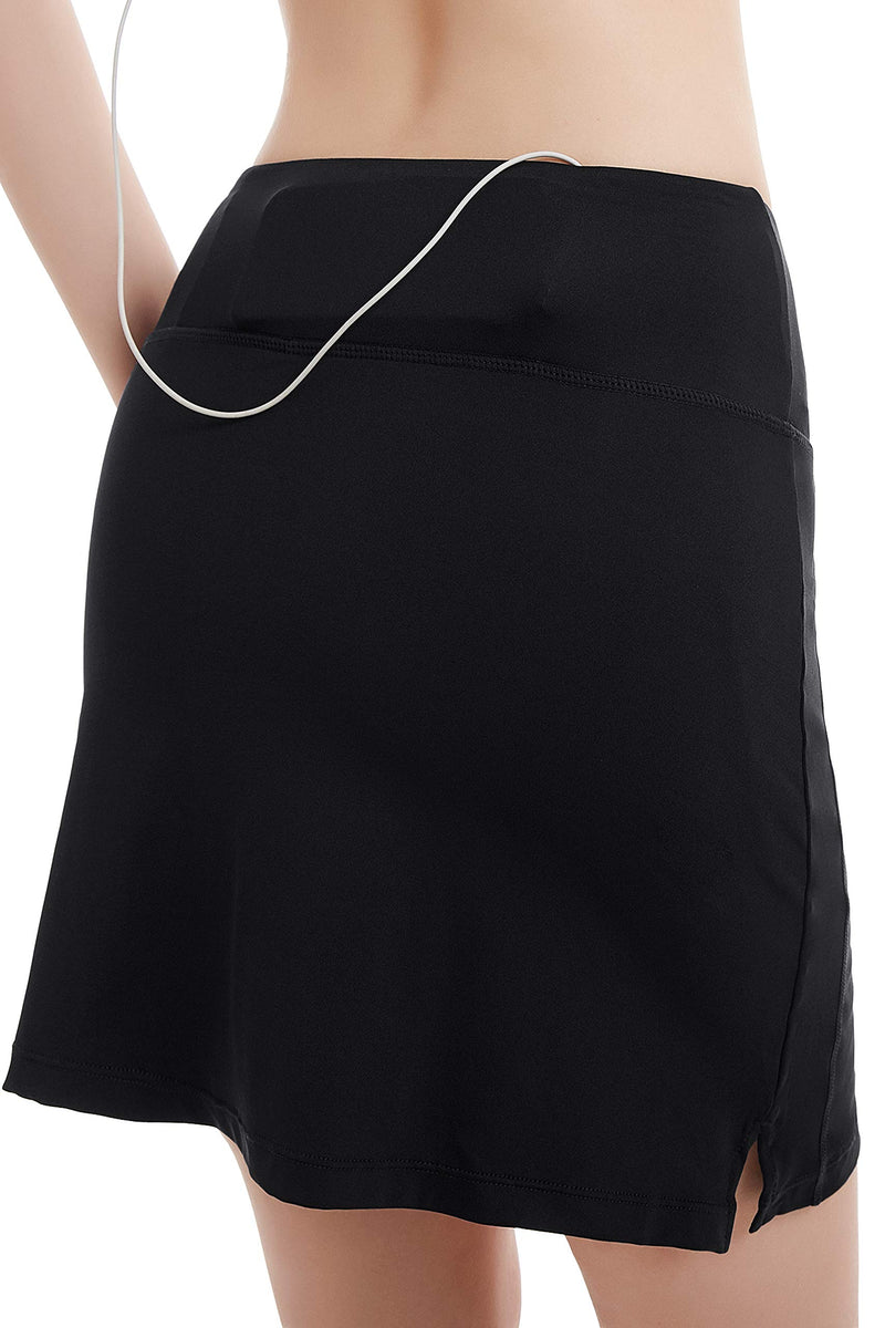 [AUSTRALIA] - Women's Active Athletic Skirt Sports Golf Tennis Running Pockets Skort Black X-Large 